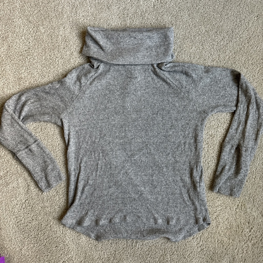 Caslon Gray Cowl Neck Sweater Soft Knit